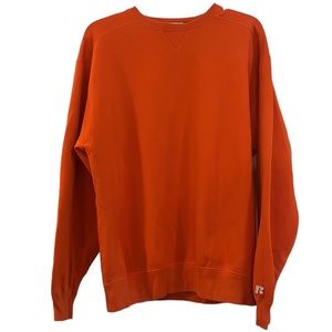 VINTAGE RUSSELL ATHLETIC PREMIER SWEATSHIRT ORANGE SIZE MEDIUM